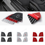Real Carbon Fiber Window Switch Button Cover Sticker 4 PCS For Tesla Model 3 Highland / Model Y Juniper