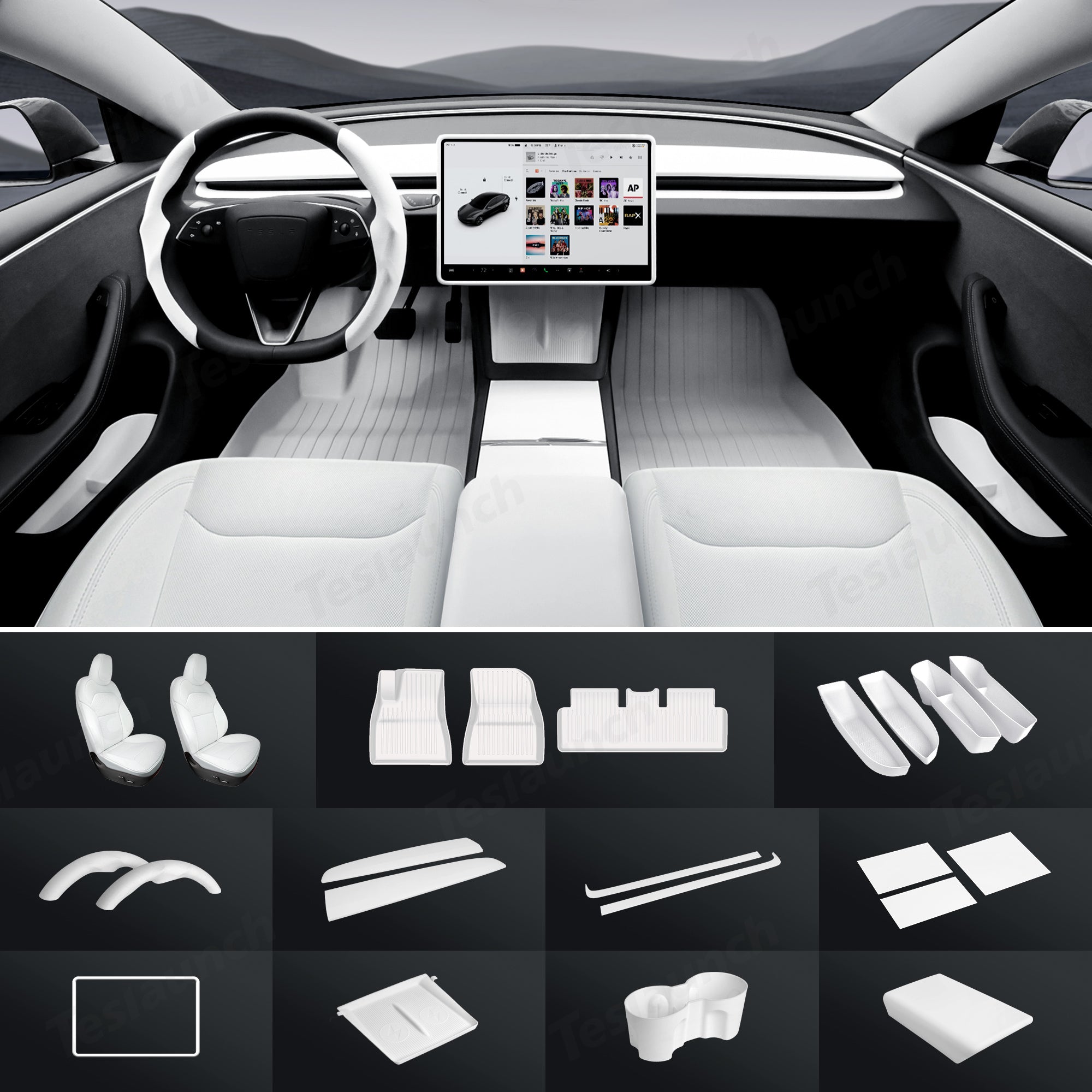 Volante personalizzato per Tesla Model 3 by GreenDrive Volante personalizzato per Tesla Model 3 by GreenDrive