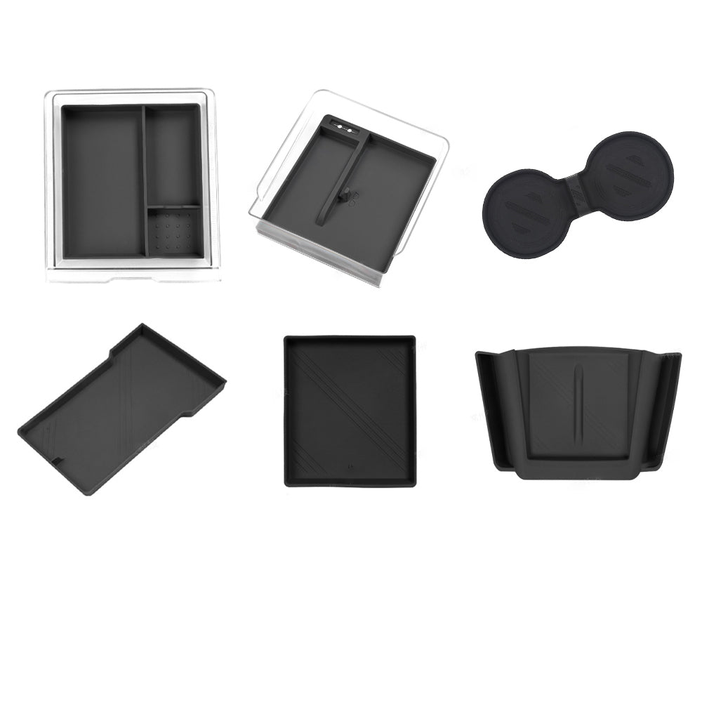 2024 Model 3 highland center console organizer tray designed for armrest storage box cup pad wireless charging pad set