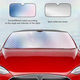 Tesla Vendbar frontrute solskjerm solskjerm-passer Model 3/Y/X/S