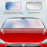 Tesla reversible windshield sun visor sunshade