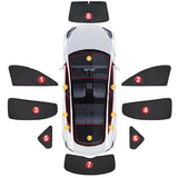 Tesla   Model S(2012-2023) Integritet Termisk isolerade gardiner fönster Sunshades - Tesla Biltillgångar för solskydd.