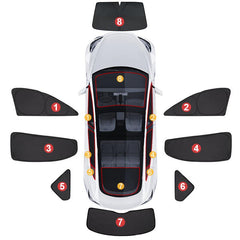 Model S(2012-2025)  Privacy Thermal Insulated Curtains Window Camping Sunshades for Tesla