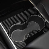 [Real Carbon Fiber] Model 3/Y middenconsole overlays, decoratieve wikkelhoes (Gen. 1) (2017-2020)