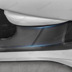 Napa Leather Door Sill Protectors 4-Piece Set – Full Coverage for Tesla Model Y Juniper 2025+