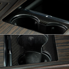 [Real Carbon Fiber] ฝาครอบที่วางแก้วคอนโซลสำหรับ Tesla Model S/X 2022+