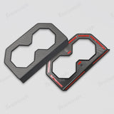 Rear Seat Cup Holder Frame Trim Cover (Carbon Fiber Pattern ABS) for Cybertruck