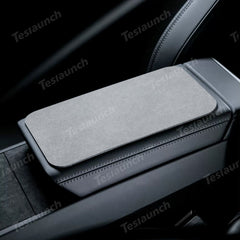 Alcantara Center Console Accoudoir Boîte De Protection Pad Autocollant Pour 2024 Model 3 Highland