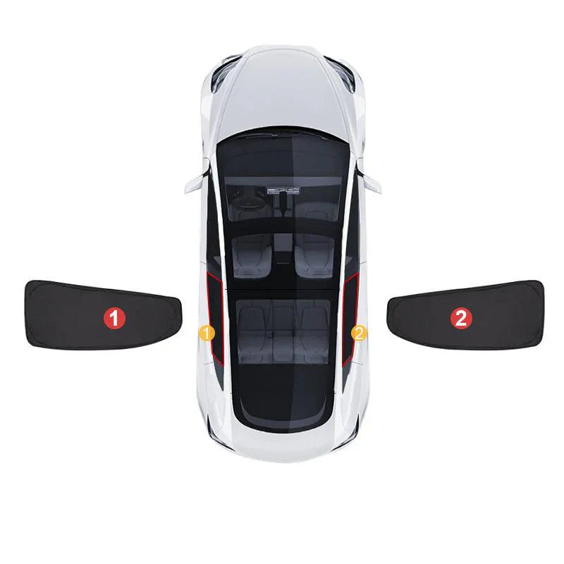 2017-2025 Model 3 Sun Visor for Tesla- Privacy and Thermal Insulated Sunshades Curtains