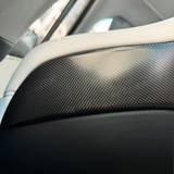 [Real Carbon Fiber] Fundas para respaldo de asiento (2 piezas) para Tesla Model 3 Rendimiento de Highland 2024+