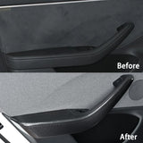 [Real Carbon Fiber] Front & Rear Door Armrest Overlays Covers (4 PCS) for Tesla Model 3 Highland 2024+