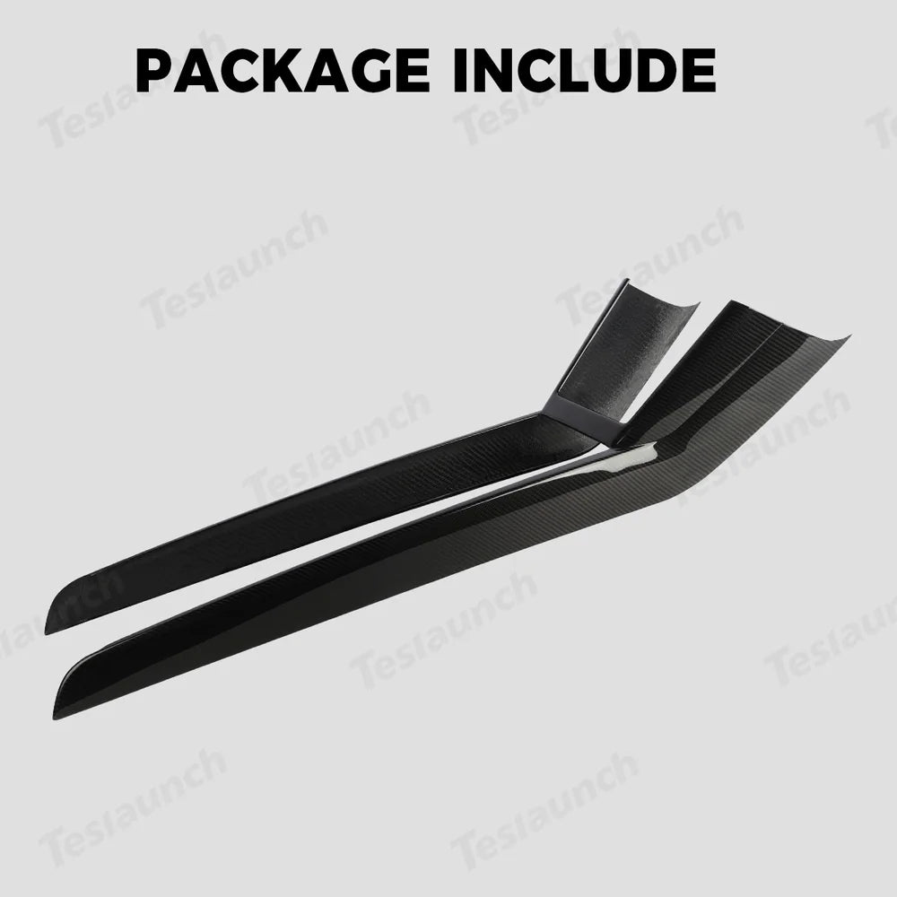[Real Carbon Fiber] One-Piece Center Console Side Trim for Tesla Model Y Juniper 2025+