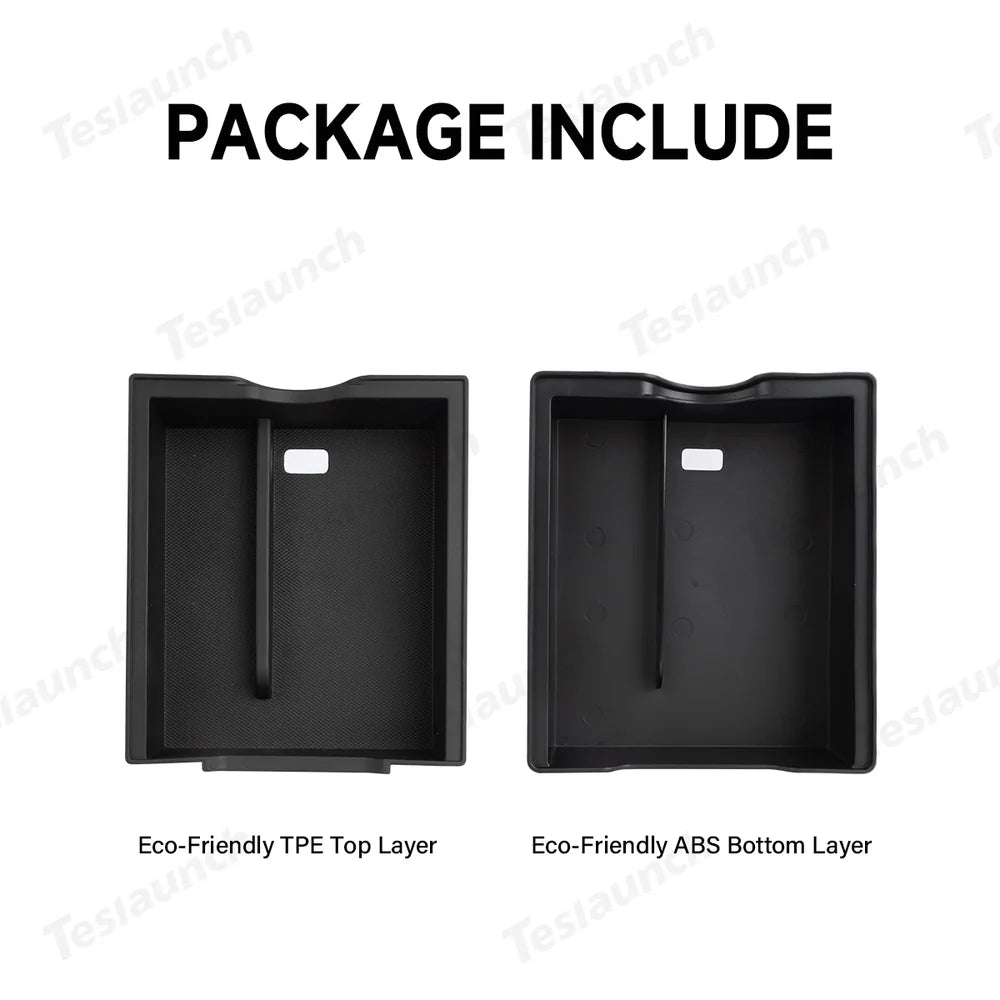 TPE+ABS Center Console Organizer for Tesla Model 3（2017-2023）/Model Y（2020-2024）