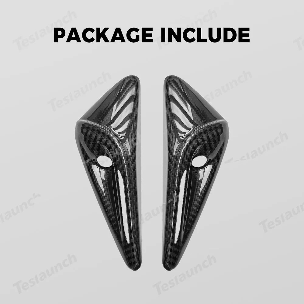 [Real Carbon Fiber] Dönüş Sinyali Kamera Kaplamaları Tesla Model 3 Yayla