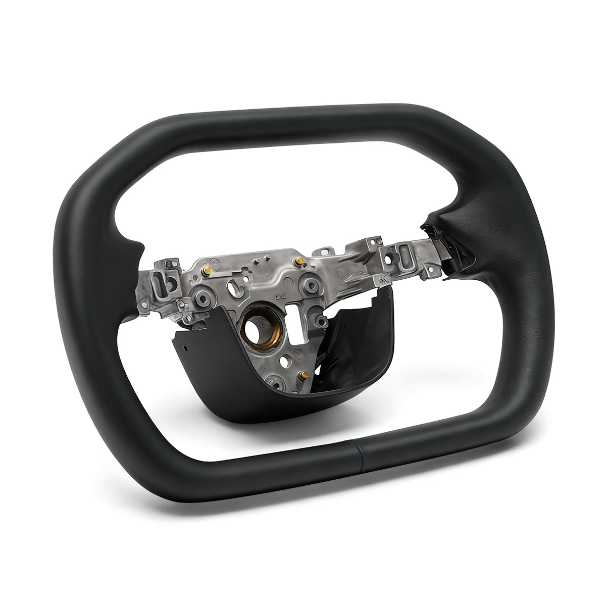 Nappa Leather Open-Bottom Yoke/Cyber Steering Wheel Driving Wheel Upgrade for Model Y Juniper/ Model 3 Highland