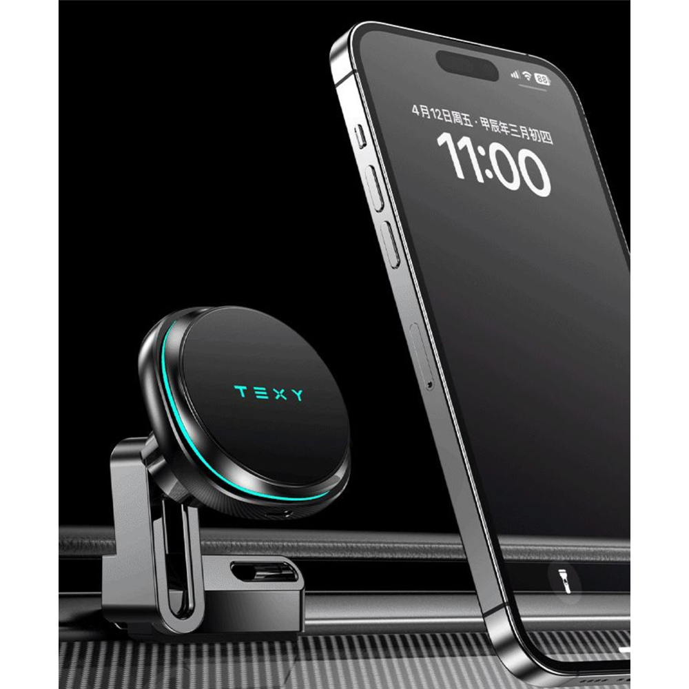 Ricarica rapida-Aspirazione magnetica Smart con supporto per telefono cellulare con ricarica rapida raffreddata ad aria per Tesla Model 3/Y