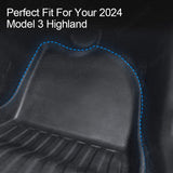 2024 <tc>Model</tc> 3 Highland Allwetter-Fußmatten Komplettset Kofferraummatte Cargo-Matte Frunk Cargo Liner für Tesla