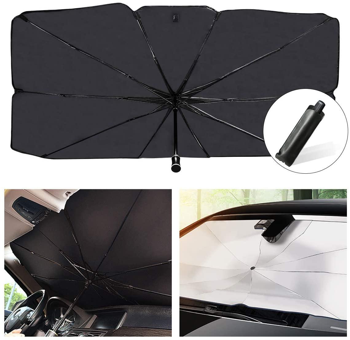 Sammenleggbar Paraply Bil Front Vindskjerm Solskjerm for Tesla Model 3/Y/S/X