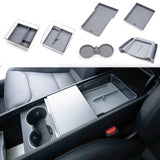 2024 Model 3 Highland Center Console Organizer Tray Designed For  Armrest Storage Box Cup pad Wireless charging pad Set