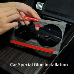 [Real Carbon Fiber] ฝาครอบที่วางแก้วคอนโซลสำหรับ Tesla Model S/X 2022+
