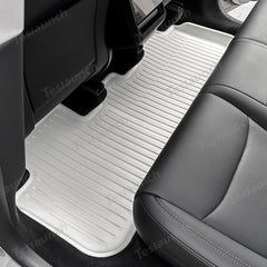White All Weather  TPE Interior Floor Mats Cargo Liners Set for Tesla Model Y Juniper 2025+