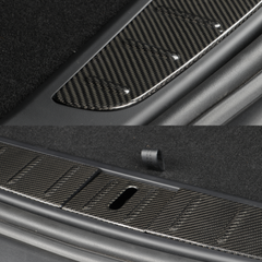 [Real Carbon Fiber] Nakładki na progi bagażnika (3 szt.) Tesla Model X 2022+