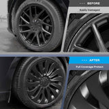 Storm styl plný kryt kola hubcap forma Tesla 2024 Model 3 kolečka 18 palců (4 ks)