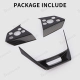 [Real Carbon Fiber] Steering Wheel Panel Covers for Tesla Cybertruck (Set of 3)