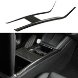 [Real Carbon Fiber] แผ่นปิดขอบคอนโซลกลางสำหรับ Model S/X 2022+