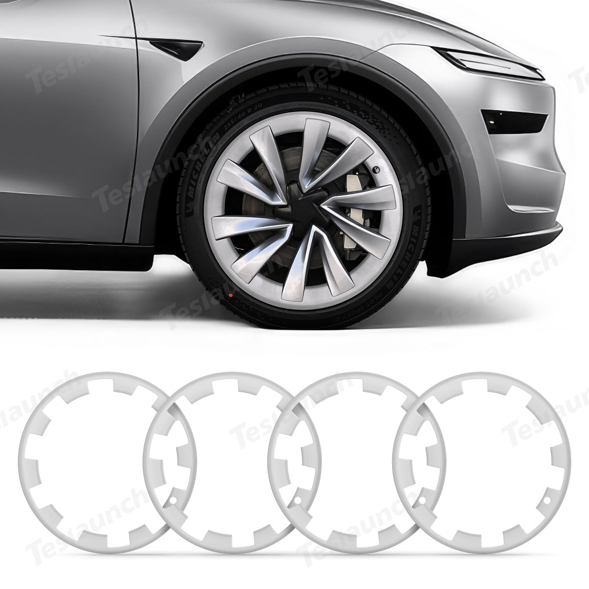 All-in-one Tesla Wheel Rim Protector for Tesla Model Y 20'' Induction Wheel and Model Y 21'' Uberturbine Wheel