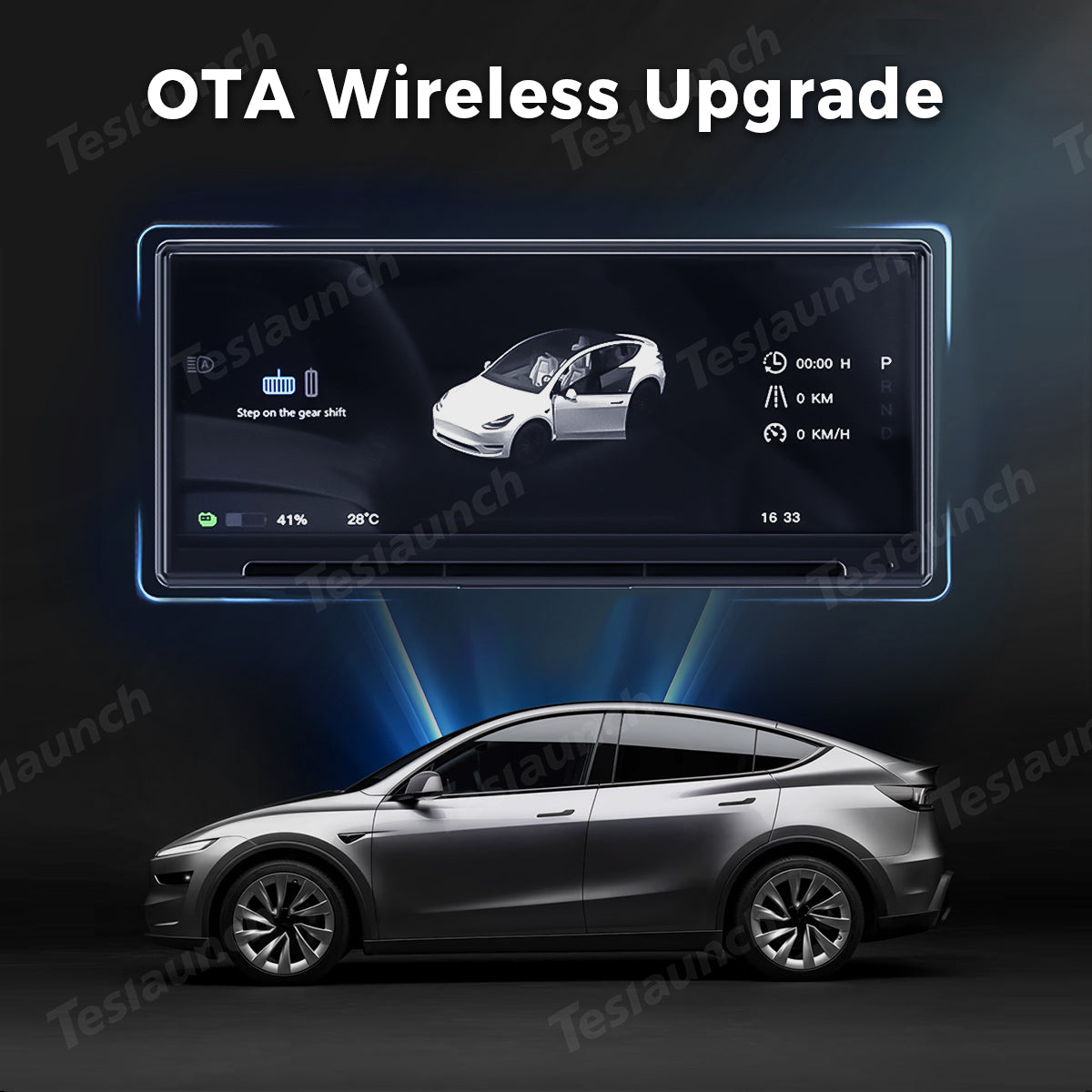 8,9" bezdrátový CarPlay a Android Auto HUD pro Tesla Model 3 Vysočina / Model Jalovec Y
