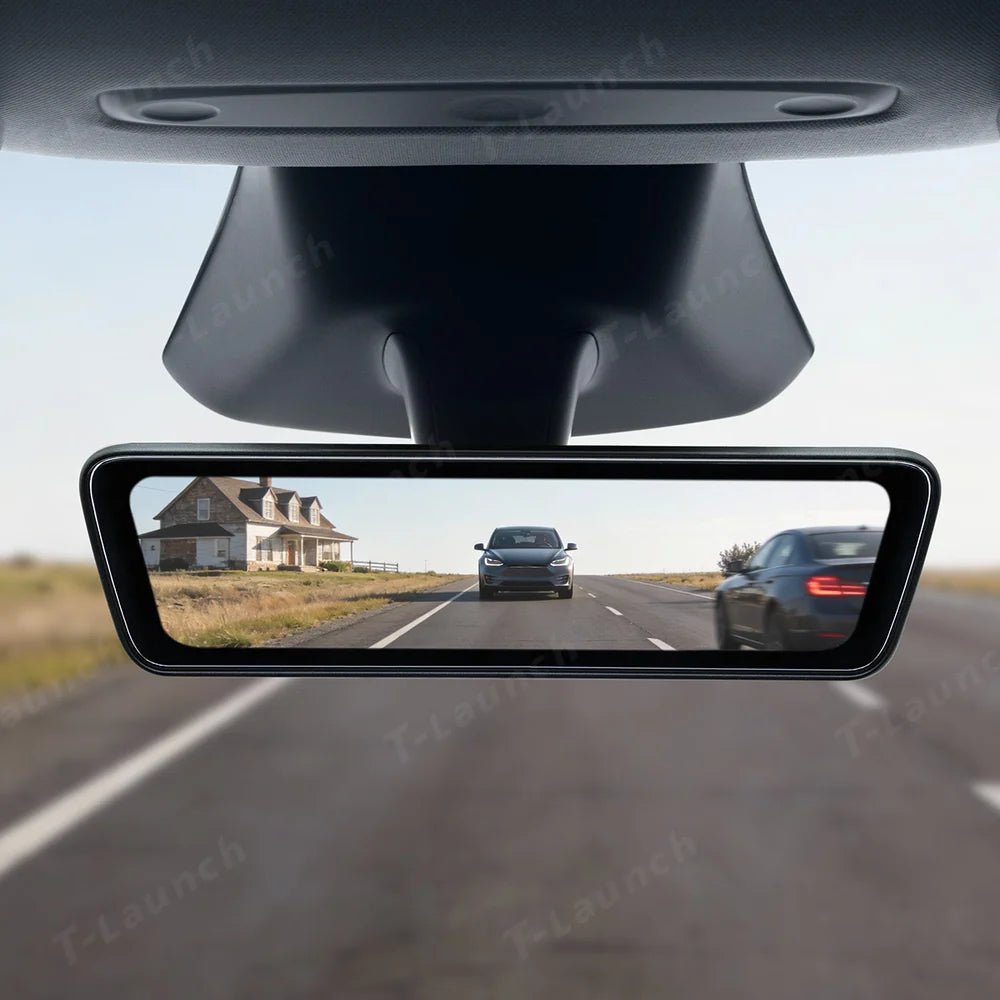 8.2" Streaming Rearview Mirror with Live HD Rear Camera for Tesla Model 3 & Model Y (2021–2026) - T-Launch