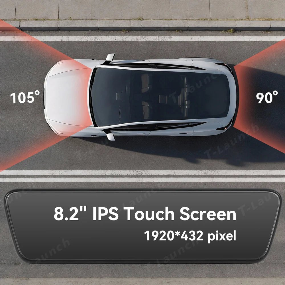 8.2" Streaming Rearview Mirror with Live HD Rear Camera for Tesla Model 3 & Model Y (2021–2026) - T-Launch