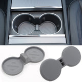 2024 Model 3 Highland Water Cup Holder Storage Box Console TPE Silicone Holder Cup Holder Insert for Tesla