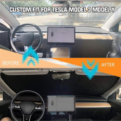 Model 3/سنة/S/X واقي شمس للزجاج الأمامي - غطاء الزجاج الأمامي