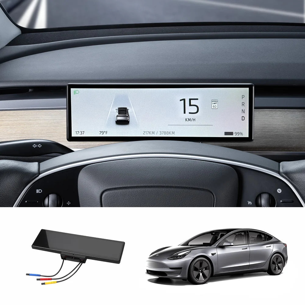 8.8-inch Touch Instrument Cluster Display Upgrade for Tesla Model 3 / Model Y (2017-2026) - T-Launch