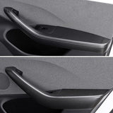 [Real Carbon Fiber] Front & Rear Door Armrest Overlays Covers (4 PCS) for Tesla Model 3 Highland 2024+