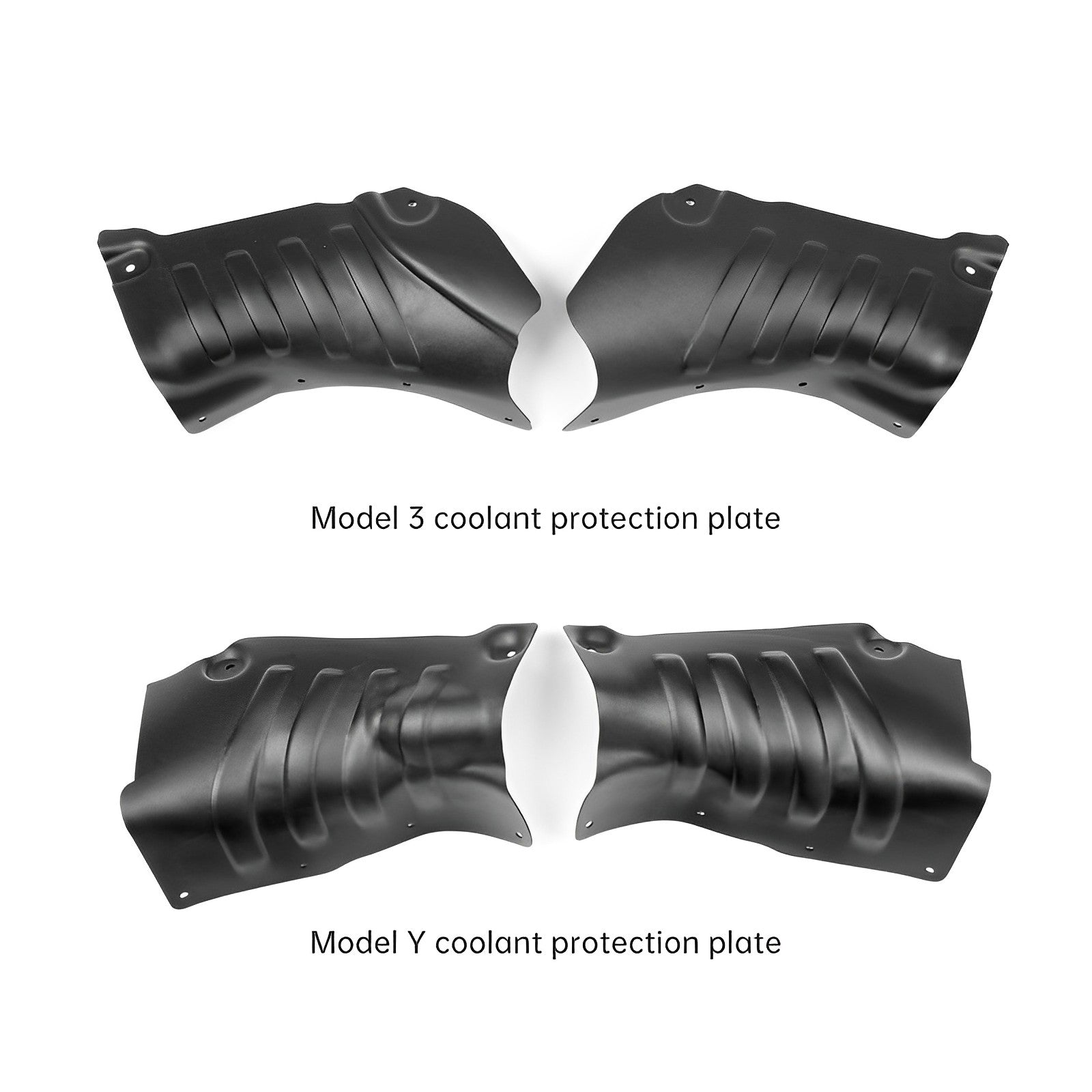 Protections de protection de plaque de protection en alliage d'aluminium Tesla Coolant Line (1 jeu) pour 2020-2023 Mode Y et 2017-2023 Model 3