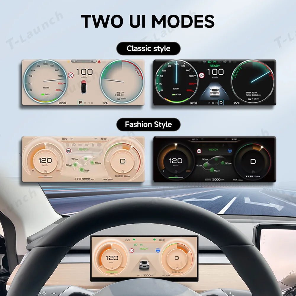 9'' Head Up Display with Wireless CarPlay & Android Auto for Tesla Model 3/Y (2021–2024) - T-Launch