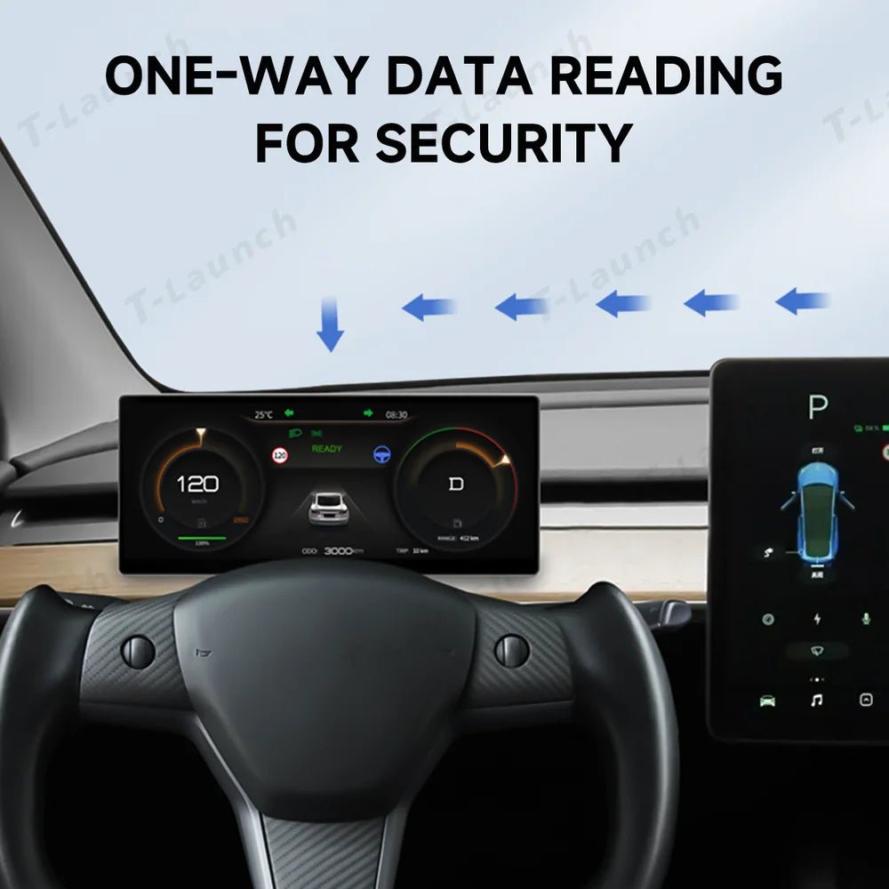 9'' Head Up Display with Wireless CarPlay & Android Auto for Tesla Model 3/Y (2021–2024) - T-Launch