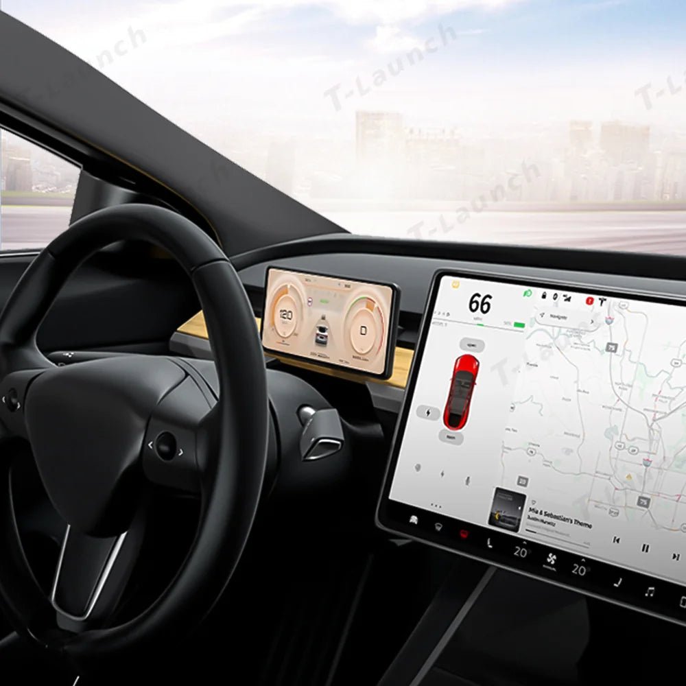 9'' Head Up Display with Wireless CarPlay & Android Auto for Tesla Model 3/Y (2021–2024) - T-Launch