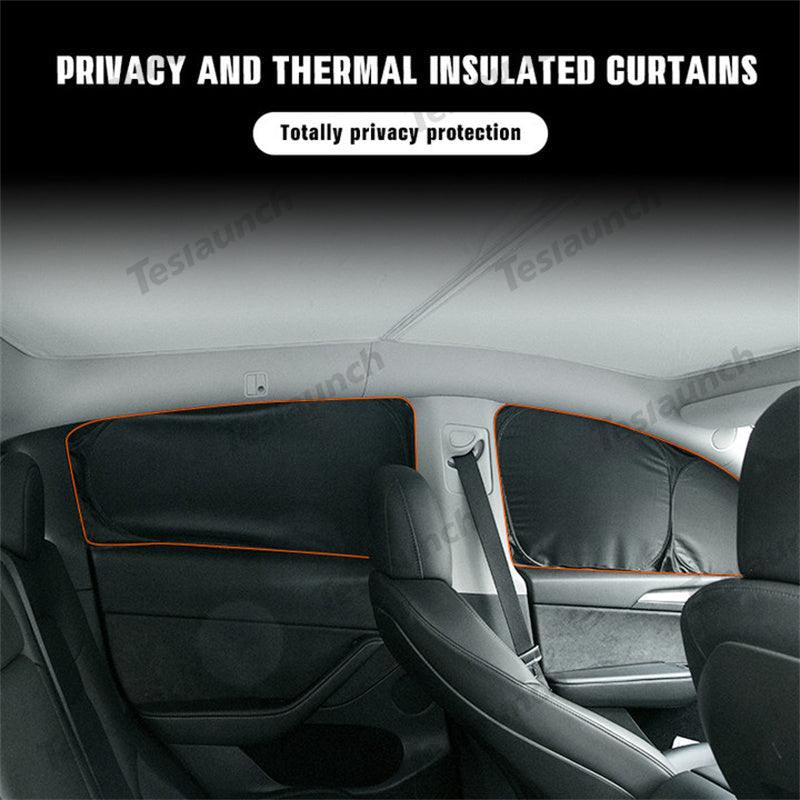 Tesla 2017-2024 Model 3 Sun Visor- Privacy and Thermal Insulated Sunshades Curtains