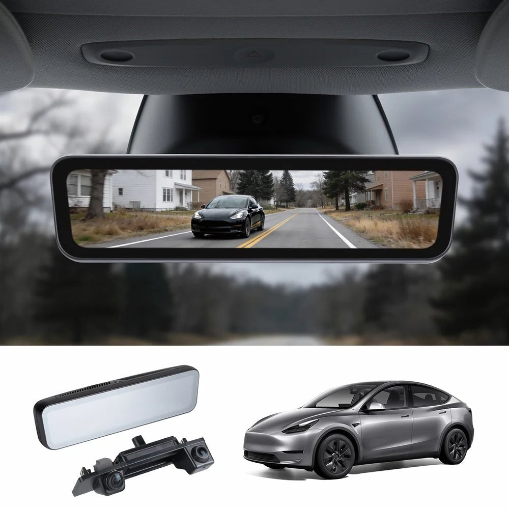 9.2" Integrated Streaming Rearview Mirror Dash Cam for Tesla Model 3 / Model Y (2021–2026) - T-Launch