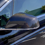 [Fibra de carbono real] Capas dos espelhos retrovisores OEM para Tesla Model X 2023