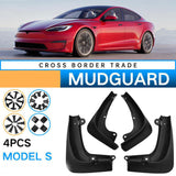 Tesla Model S mudderklapper Custom Front Rear Tender Kit, ingen boreskærm (2016-2020)