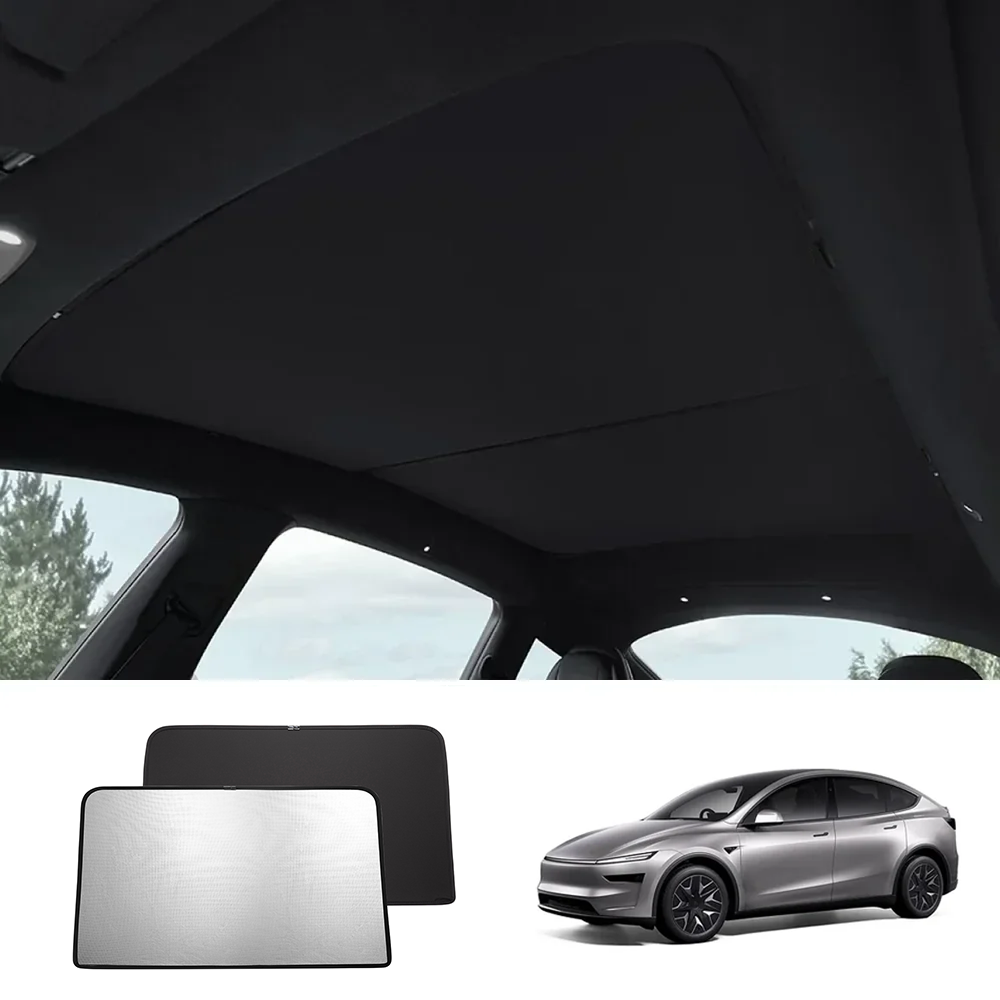 Split Nano Ice Crystal Glass Roof Sunshade for Tesla Model YL 6-Seater 2026+