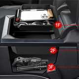 Bandeja de armazenamento do console central de camada dupla para Cybertruck (pacote com 2)