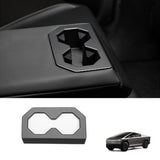 Rear Seat Cup Holder Frame Trim Cover (Carbon Fiber Pattern ABS) for Cybertruck