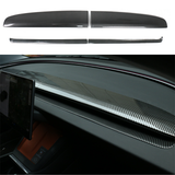 Split Dashboard Cover & Dashboard Air Outlet Cover (Carbon Fiber Pattern ABS) for Tesla Model 3 Highland 2024+