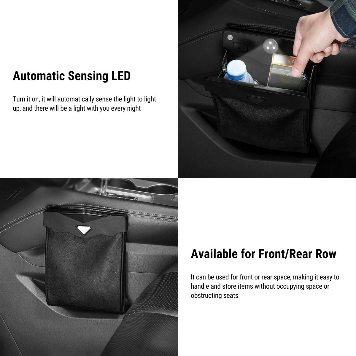 Tesla Model 3/Y/X/S LED Car Garbage Bag Seat Garbage Bag